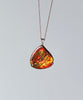 18k Heart Shaped Ammolite Pendant #1973