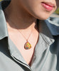 18k Heart Shaped Ammolite Pendant #1973