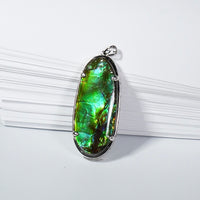 Long Oval Ammolite Pendant #1977