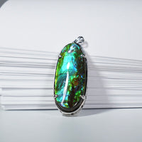 Long Oval Ammolite Pendant #1977