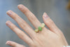 14k Gold Hetian Jade Ruyi Ring #2009