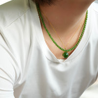 16.8" Polar Jade Beaded Necklace #2517