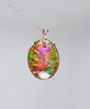 18k Oval Ammolite Pendant #2098