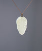 18k White Jade Leaf Pendant #2032