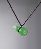 Chatoyant Jade Gourd Pendant Necklace #2030