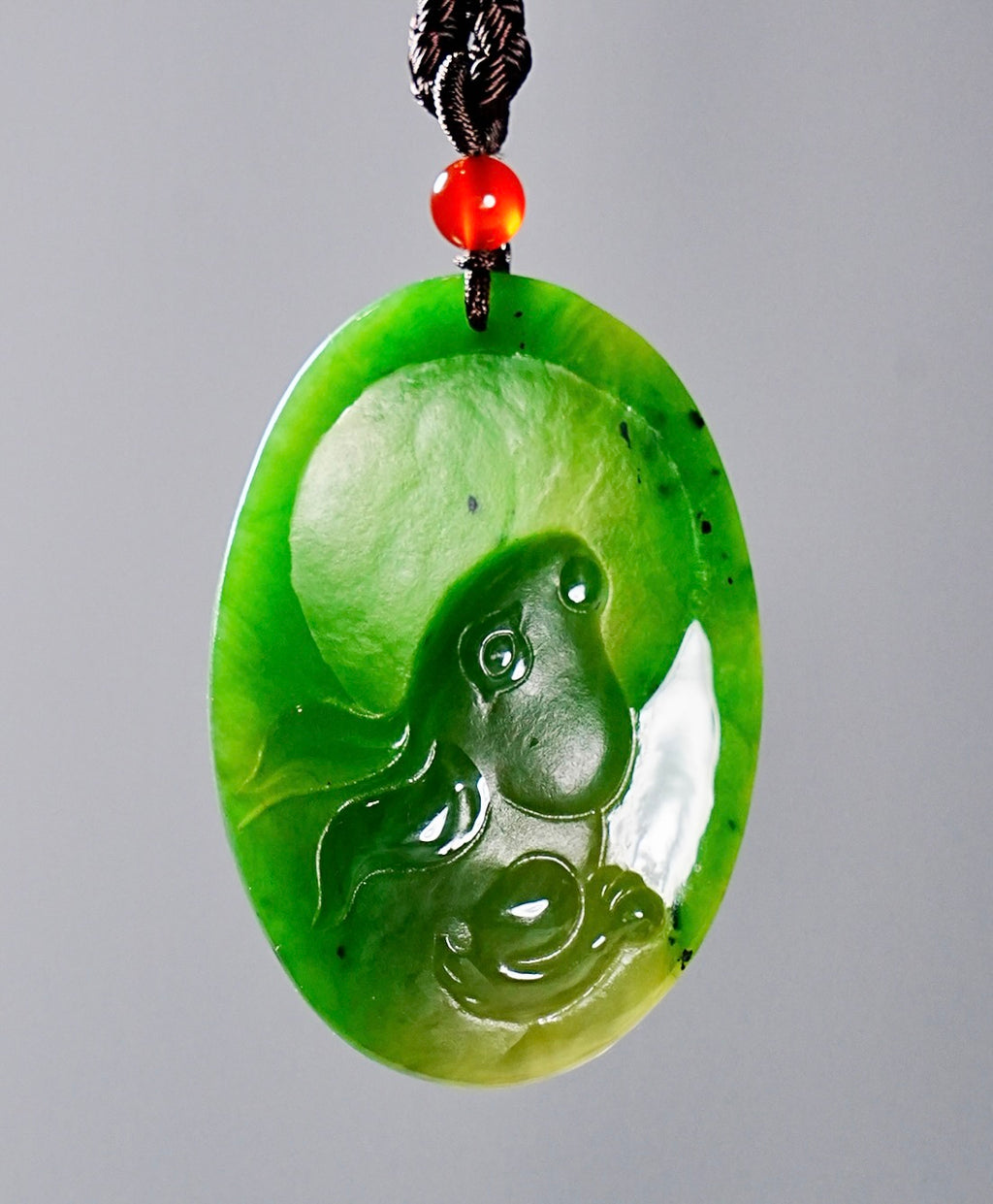 Canadian Jade Rabbit Pendant Necklace #2056