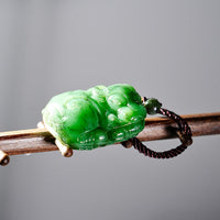 HAND CARVED OX JADE PENDANT #2014