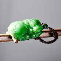 HAND CARVED OX JADE PENDANT #2014