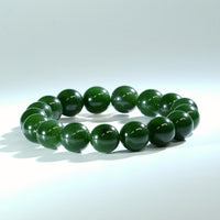 12mm Canadian Jade Beaded Bracelet #2072