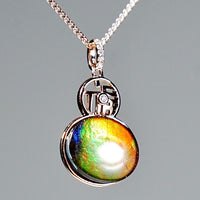 18k Ammolite Gourd Pendant #2053