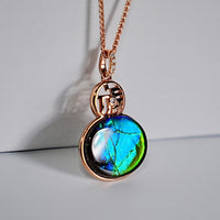 18k Ammolite Gourd Pendant #2074