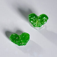 CARVED JADE BUTTERFLY BEAD #2038