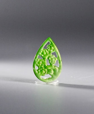 CARVED JADE FLOWER PART #2046