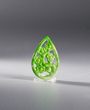 CARVED JADE FLOWER PART #2046