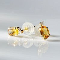 14k Citrine Earrings and Pendant Set #1874