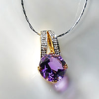 18K AMETHYST PENDANT #2049