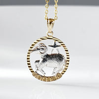 10k Gold Aries Pendant #2201