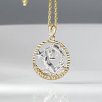 10k Gold Aquarius Pendant #2200