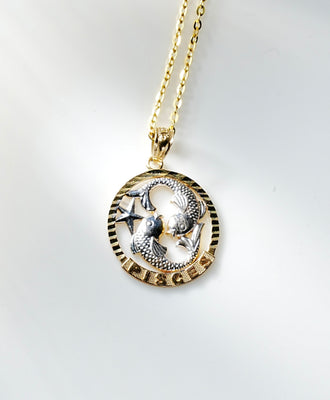 10k Gold Pisces Pendant #2203