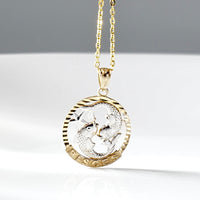 10k Gold Pisces Pendant #2203