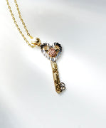 10k Gold Heart Key Pendant #2205