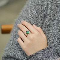 18k Ammolite Diamond Ring #2095