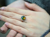 18k Ammolite Diamond Ring #2095