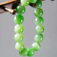 14mm Chatoyant Siberian Jade beaded Bracelet #2114