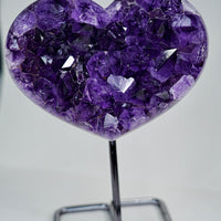 Heart-Shape AMETHYST ON METAL BASE #2141