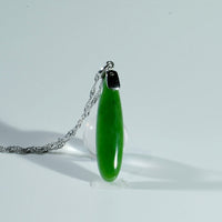 Canadian Jade Long Pendant Necklace #1095