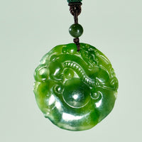 Jade PI Harmony Ruyi Cloud Dragon Pendant #1156