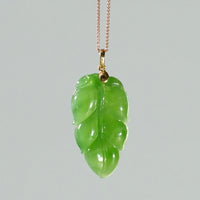 SIBERIAN JADE LEAF PENDANT #1666