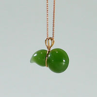 18k Siberian Jade Gourd Pendant #1664