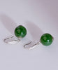 CANADIAN JADE BEAD EARRINGS #2301