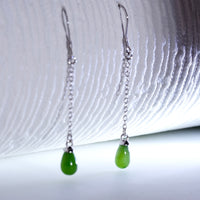 CANADIAN JADE WATER DROP EARRINGS #2304