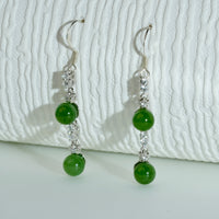 CANADIAN JADE LONG EARRINGS #2303