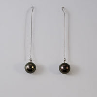 Tahitian Saltwater Cultured Pearl Earrings #1951