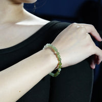 Green Gradient Jade Beaded Bracelet #1902