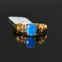 Black Opal Diamond Ring #2186