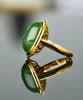 18K Oval Siberian Jade Ring #2320