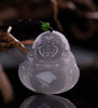 SMOKE PURPLE JADE BUDDHA PENDANT #1718