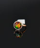 18K AMMOLITE DIAMOND RING #2087