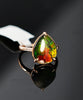 18K AMMOLITE DIAMOND RING #2097