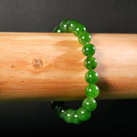 10mm Siberian Jade Beaded Bracelet #2749