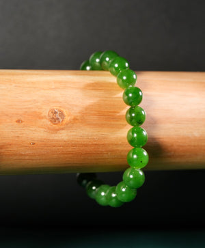 10mm Siberian Jade Beaded Bracelet #2749