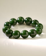 18mm Jade Beaded Bracelet #1880