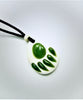 Jade Bear Paw on Bone Necklace #1153