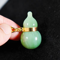 14k Chatoyant Jade Gourd Pendant #2122