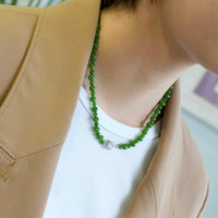 16.5" Polar Jade Beaded Necklace #2643