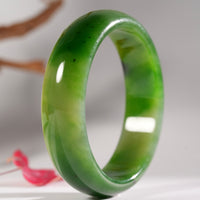 No.7 Old Mind Siberian Jade Bangle 58mm #2637